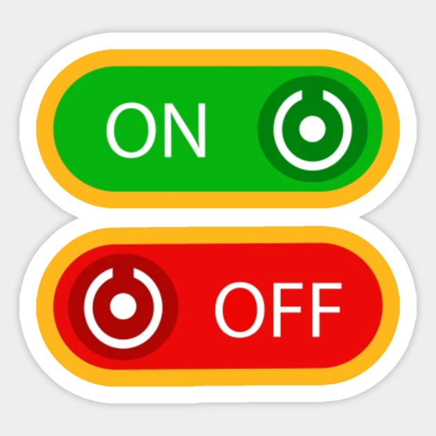 on-off button - Power Button - Sticker | TeePublic